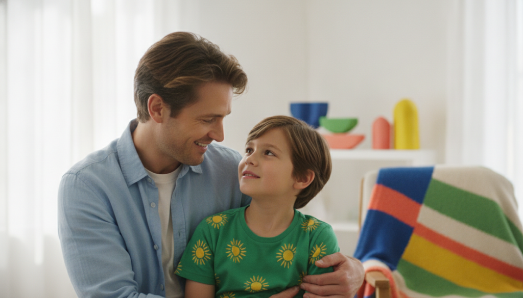 A hopeful parent reassuring a 12-year-old